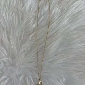 Collar Cisne Dorado con Perla y Zirconias