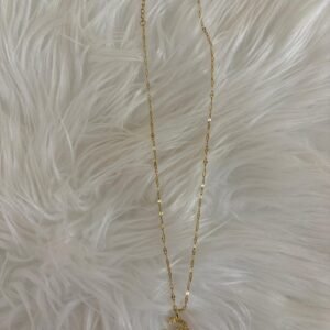 Collar Corazón Doble Dorado con Zirconias