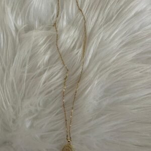 Collar Llave Dorada con Rosa de los Vientos